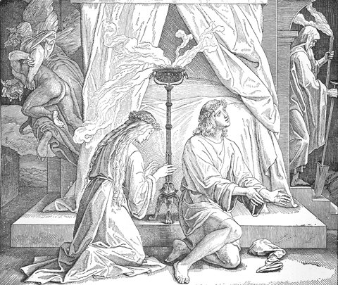 Bilder der Bibel - Gebet des Tobias und der Sara