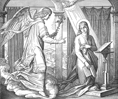 Bilder der Bibel - Maria und der Engel Gabriel