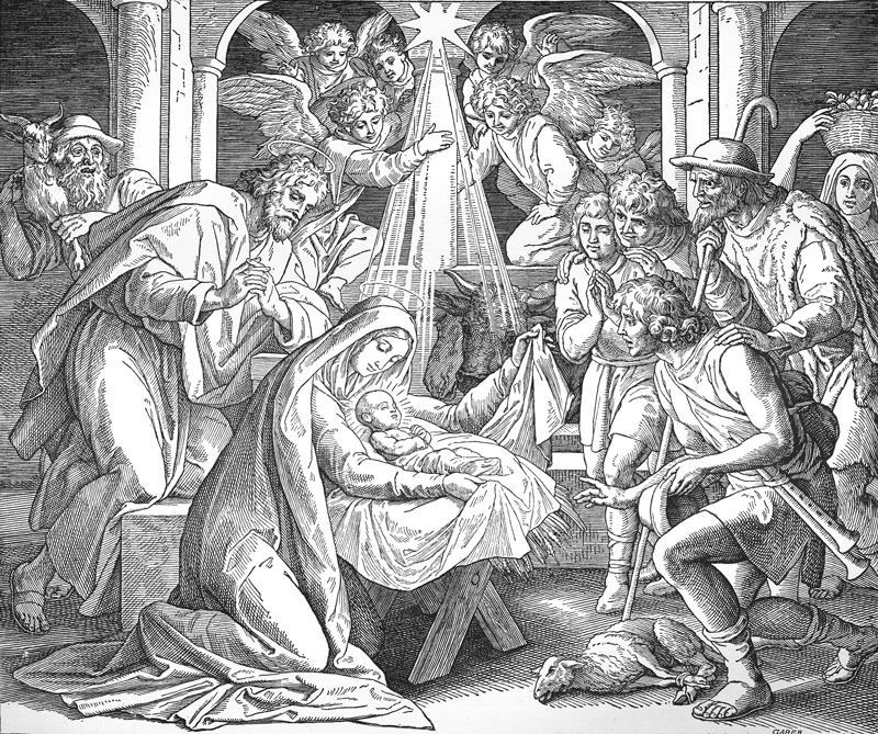 Bilder der Bibel - Verkündigung der Geburt Christi an die Hirten