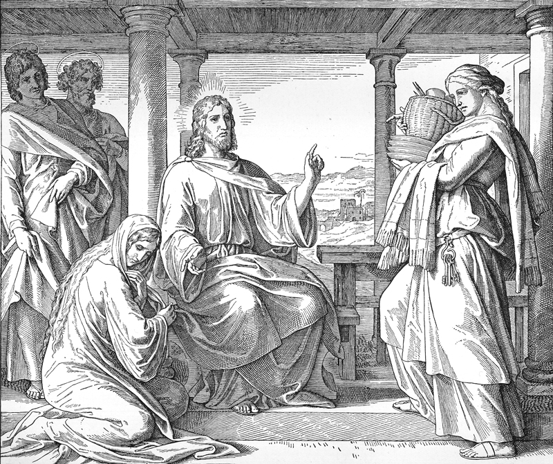Bilder der Bibel - Jesus im Hause der Martha