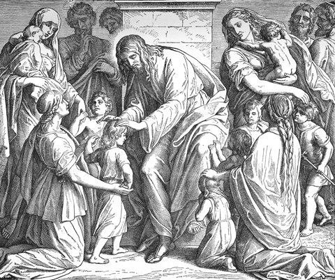 Bilder der Bibel - Jesus ruft die Kindlein zu sich