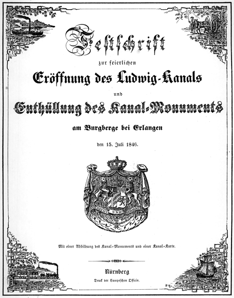 Geschichte Ludwigskanal - Einweihung