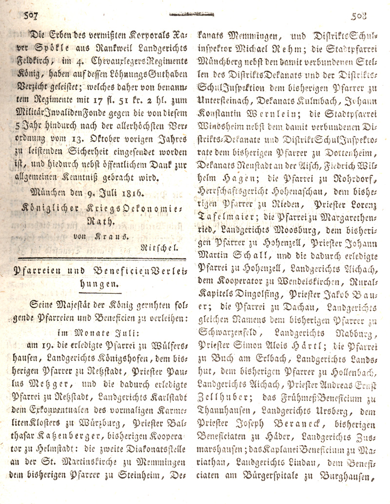 Ludwigskanal - Geschichte - Regierungsblatt