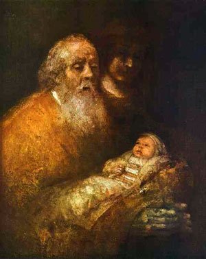 STORIA DEL PRESEPIO - Rembrandt: Simeon