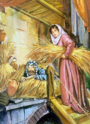 Glaubenskrippe - Rahab - Hinter dem roten Seil.
